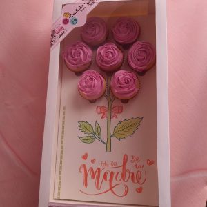 Caja de rosas Cupcake